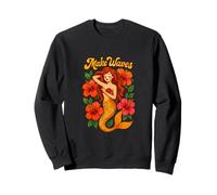 Make Waves Hibiscus Sirène Esthétique Été Océan tropical Sweatshirt