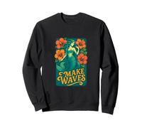 Make Waves Hibiscus Sirène Esthétique Été Océan tropical Sweatshirt