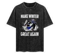 Make Winter Great Again Funny Snowmobile Lover Unisex T-Shirt Black Mens Top Tee XXL