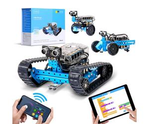 Makeblock mBot Ranger Kit Robot Programmable, Jouets Robotiques d'apprentissage de Codage Avancé, Jouets Éducatifs STEM, 3 Formulaires Prédéfinis, Bâtiment de Bricolage, Bluetooth