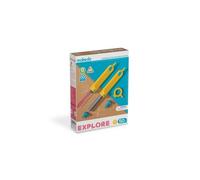 Makedo EXPLORE Boîte à outils - Outils de construction en carton pour enfants - Coffret d’outils de 50 pièces pour les enfants dans une petite boîte à outils - Kit polyvalent de construction de fleurs