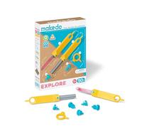Makedo Explore | Coffret d'outils de Construction en Carton recyclé (50 pièces) | Jouets éducatifs STEM + Steam pour Jouer à la Maison et Apprendre en Classe