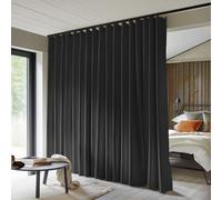 MaKefeile Rideaux de séparation de pièce entièrement occultants - Isolation Thermique - Réduction du Bruit - pour fenêtre de Chambre à Coucher, Salon, Plafond - 2,5 x 2,1 m (l x H) - Noir.