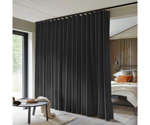 MaKefeile Rideaux de séparation de pièce - Panneaux d'intimité Totalement occultants à Isolation Thermique et réduction du Bruit pour Chambre à Coucher et Salon - Rail de Plafond - 4,6 x 2,1 m (l x H