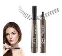 Makefullbeauty Eyebrow Pen, Magic Eyebrow Pencil, 3D Waterproof Microblading Eyebrow Pencil Contouring Pen, Long Lasting, Smudge Proof, Creates Natural Looking Brows (Gray Brown)