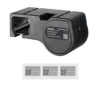 MakeID D50 Étiquettes PET Toutes Conditions - Noir sur argenté,38 mm x 60 mm(129 pces), usage intérieur/extérieur, sécurité, suivi des actifs, étiquetage électrique