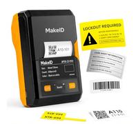 Makeid EP53 Étiqueteuse Bluetooth, Imprimante d’Étiquettes par Transfert Thermique 9-50 mm, Compatible App Mobile & PC, Batterie 2600 mAh, pour Bureau, Commerce et Entrepôt