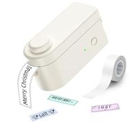 MakeID Etiqueteuse L1 HD avec Étiquettes Autocollantes, Imprimante Thermique Mini Portable, Compatible avec iOS et Android, Idéale pour la Maison, le Bureau, la Cuisine, l'École, l'Organisation, Blanc
