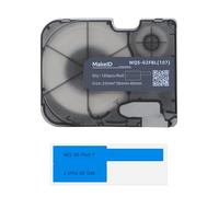 MakeID Étiquettes en Forme de Drapeau, Lot de 100, pour Imprimante Industrielle P31S, Identification de Câbles en Armoires Électriques, Fils et Câbles Intérieur/Extérieur, Noir sur Bleu