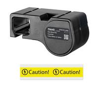 MakeID Étiquettes PET Toutes Conditions pour Étiqueteuse Industrielle D50 - Noir sur jaune, 8 m x 38 mm, usage intérieur/extérieur, sécurité, suivi des actifs, étiquetage électrique