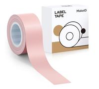 MakeID Q1 E1 Ruban d'étiquettes 16mm x 4m - Recharges adhésives laminées imperméables, Compatibles pour Bureau et Maison, Étiquettes thermiques de rechange personnalisées