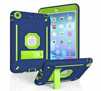 MAKEIT CASE Coque pour iPad Mini, iPad Mini 3 - Coque de protection hybride résistante aux chocs en silicone et PC rigide - Coque de protection intégrale robuste avec béquille pour iPad Mini 1/2/3