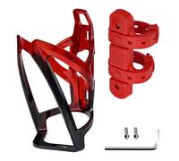 MAKELEN Base porte-bidon de vélo et porte-bouteille pour vélo sans trou de montage en plastique et base en caoutchouc (rouge, 1 ensemble)