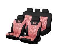 MaKeMoney 9Pcs Voiture Ensembles Housses siège pour Suzuki Swift 2005-2024, Cuir Housses Siege Avant Arrière Auto Accessoire, F/Pink