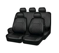 MaKeMoney Housse Siege Voiture pour R nault Clio 5 Clio 4 Clio 3 Estate 2001-2026, Cuir Avant Arrière Protecteur Siège Antidérapants Accessoires,A/Black