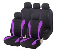 MaKeMoney Housses de Siège de Voiture pour Dacia Spring 2021-2026, Ensemble de Housses Siège Avant et Arrière Nonslip Accessoires,F/Purple