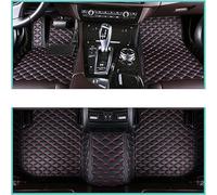 MaKeMoney Voiture Cuir sur Mesure Tapis De Sol pour Fo-RD Kuga 2019-2024(LHD), Couverture Complète Antidérapant Moquettes Protection Accessoires, C/Black Red