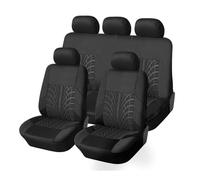 MaKeMoney Voiture Ensembles De Housses Siège pour V-W T-Cross 2019-2024, Respirant Avant Arrière Coussins Couvre Protection Accessoires, E/Black