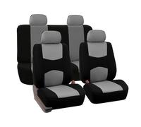 MaKeMoney Voiture Ensembles De Housses Siège pour V-W T6 California 2016-2025, 9 Pièces Respirant Housse de Protection de Sièges Interieu Accessoire, D/Black Gray