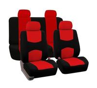 MaKeMoney Voiture Ensembles De Housses Siège pour V-W T6 California 2016-2025, 9 Pièces Respirant Housse de Protection de Sièges Interieu Accessoire, H/Red