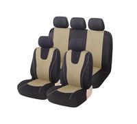 MaKeMoney Voiture Ensembles Housse Siege pour Dacia Sandero 2020-2025, Housses De Siège Avant Et Arrière Protecteurs de Siège Accessoire,B/Black Beige