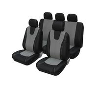 MaKeMoney Voiture Ensembles Housse Siege pour Dacia Sandero 2020-2025, Housses De Siège Avant Et Arrière Protecteurs de Siège Accessoire,E/Black Gray
