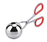 Maker de boulettes de viande, 48 mm non collant en acier inoxydable Clip de boulettes de viande Rice Maker Cake Pop Roulet Ice Tongs Cookie Perk Scoop Kitchen Moule de la pâte (rouge)