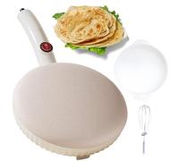 Maker de Crêpe Électrique, Fabricant de Crêpes À Main Électrique 600W, Fournir Un Bol À Pâte Et Un Batteur D'oeufs, Un Interrupteur Indépendant, Un Contrôle Automatique de la Température Titanium