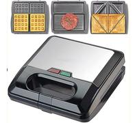 Maker de sandwich 3 en 1, fabricant de toastie, Waffle Maker & Panini Press, Assiettes amoureuses Assiettes de steak Machine à steak, poignée cool, pour la cuisson du petit-déjeuner, des collations