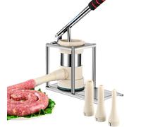 Maker de saucisses - Manuel vertical Sausage Sobeller, outil de remplissage de viande de cuisine | 5 tubes De, machine à manivelle facile, presse de professionnels