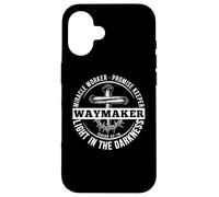 Maker Miracle Worker The Light The Way The Truth Art on Back Coque pour iPhone 16