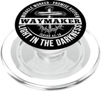 Maker Miracle Worker The Light The Way The Truth Art on Back PopSockets PopGrip pour MagSafe