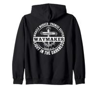 Maker Miracle Worker The Light The Way The Truth Art on Back Sweat à Capuche