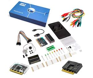 Maker-Sphere Kit d'inventeurs pour BBC micro:bit V2 avec 10 expériences dont BBC Micro:bit avec étui transparent et noir, kit de démarrage BBC Micro:bit