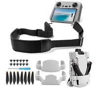 Makerfire DJI Mini 3 Pro Hélice Protecteur, Hélices pour Accessoires, Smart Controller Longe RC Neck Strap, Fixer Propeller Holder Fly More Kit Drone Blanche