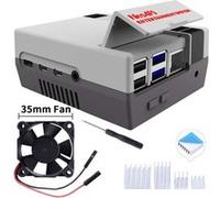 MakerFun Retro Gaming Nes4Pi Boîtier pour Raspberry Pi 4 Model B,Raspberry Pi 4 Boîtier avec Ventilateur,Raspberry Pi Ventilateur,Raspberry Pi Dissipateurs pour Raspberry Pi 4 modèle B G