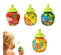 Makers 4 Piece Spill Proof Summer Blowers for Kids Outdoor Fun Toys, Funny Durable Wand Set for Boys Girls Teens Pool Beach Lawn Patio Yard Birthday Easter Party Use