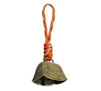 Makers de bruit de cloches de vache, cloches de chèvre pour colliers, Petite cloche de mouton vintage polyvalente avec lanière, Décorations rétro en métal pour l'élevage de camping en plein air