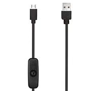 MakerSpot 1,5 m - 1.5 m de Long USB 2.0 vers Micro USB câble d'extension avec clic Bouton Power on Off pour Raspberry Pi Zero L iPhone Smartphone Tablette Chargement