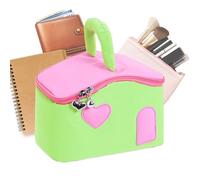Makeup Bag, Cosmetic Organizer, 7.87x5.71x2.95 inches House Shape Handheld Toiletry, Storage Pouch for Road Trip, Business, Commute, Backpacking, Gym and Women Girls Us