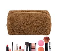 Makeup Bag - Organisateur de cosmétiques | Grande capacité Make Up Tools Pouch Case for Travel Business Trips and Camping Lightweight Shaving Bag for Men and Women Portable Waterproof, Café, Consulte