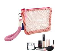 Makeup Bag Organizer, Clear Cosmetic Case, Aesthetic Net Pocket Toiletry Pouch with Sturdy Build, Beauty Storage System with Smart Design, Smooth Travel Companion Aid, Essential Accessory