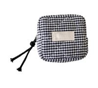 Makeup Bag Small - Girl Portable Lipstick Storage Bags | Square Checkered