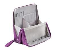 Makeup Bag, Standing Makeup Bag - Portable, Large Capacity, Vertical Large Opening Make up Bags with Compartments, Waterproof and Multifunctional (Purple)