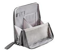 Makeup Bag, Standing Makeup Bag - Portable, Large Capacity, Vertical Large Opening Make up Bags with Compartments, Waterproof and Multifunctional (Gray)
