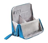 Makeup Bag, Standing Makeup Bag - Portable, Large Capacity, Vertical Large Opening Make up Bags with Compartments, Waterproof and Multifunctional (Blue)