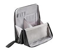 Makeup Bag, Standing Makeup Bag - Portable, Large Capacity, Vertical Large Opening Make up Bags with Compartments, Waterproof and Multifunctional (Black)