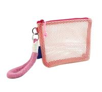 Makeup Bag Travel, Organizer Aesthetic Clear, Cosmetic Net Pocket, Lightweight Design, Portable Storage, Ideal for Daily Toiletry Car Gym Honeymoon Vacation Hiking Dorm Hotel Trips