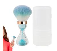Makeup Blush Brushes, Soft Bristles Brush, 4.45 Inches Funnel Handle Design with 73g Weight, Lightweight Beauty Brush for Face Legs Arms Back Body Application, Blue, Pink