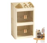 Makeup Box Organizer, Layer Storage Case, 9.45x7.09x14.17 inches, Dust Proof Large Capacity, Cosmetic Container for Jewelry, Brushes, Lipsticks, Nail Polish (Multicolor)